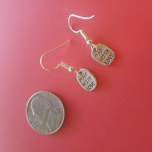 Sterling Silver 925 Dangle Earrings - Love Charm
